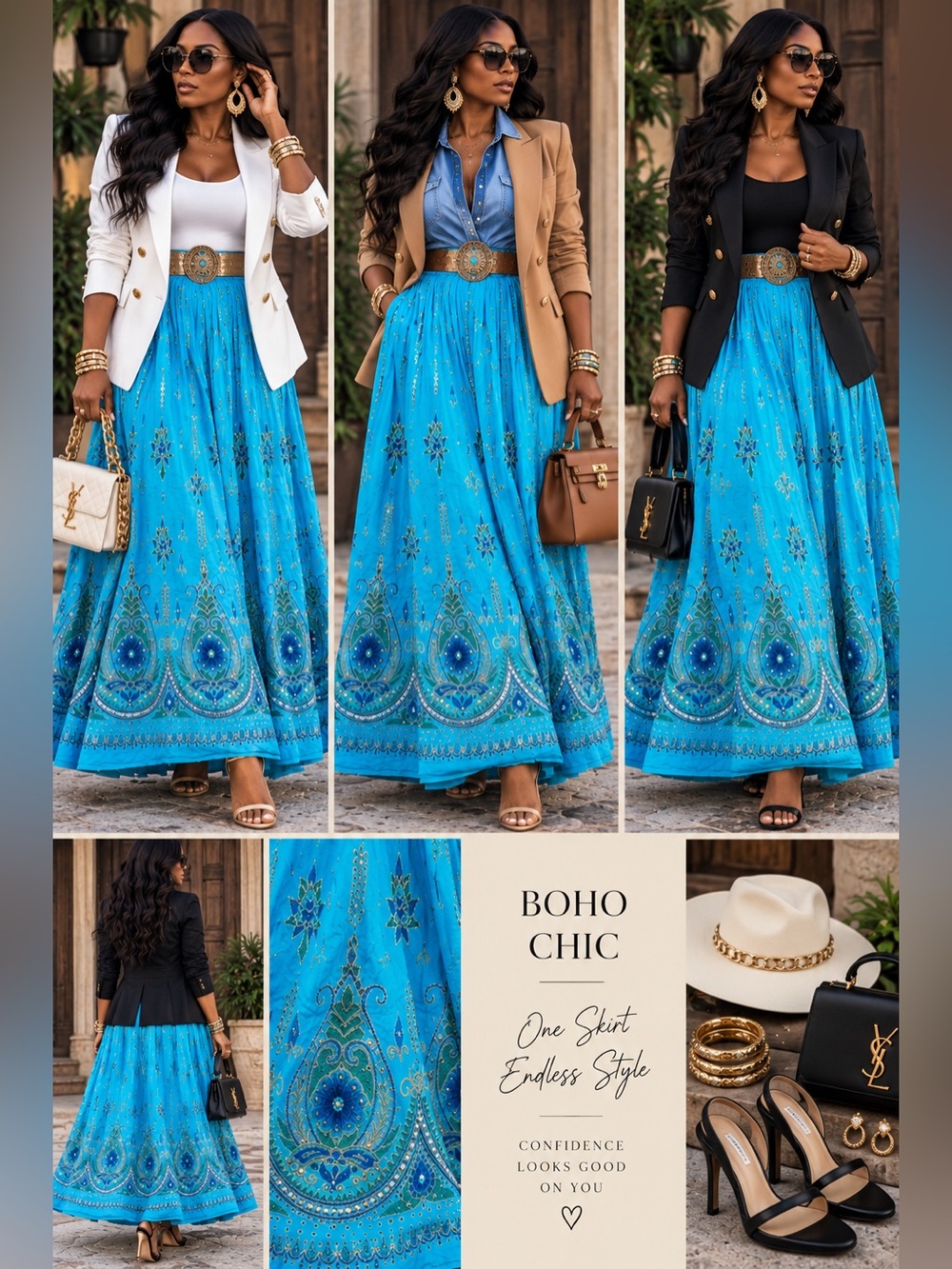 Made in India Embroidered & Beaded Skirt